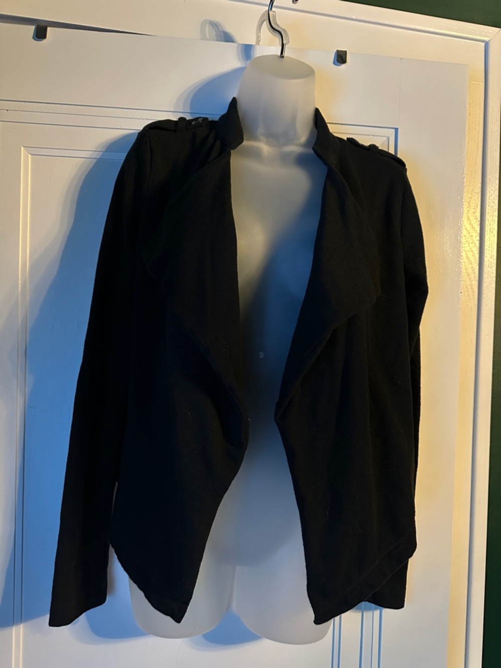 Converse Black Open-Front Draped Blazer